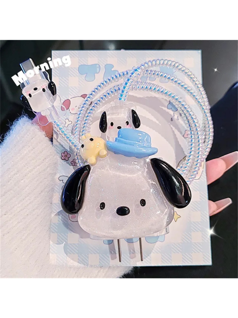 Pochacco Hello Kitty iPhone CHarger Protector P69